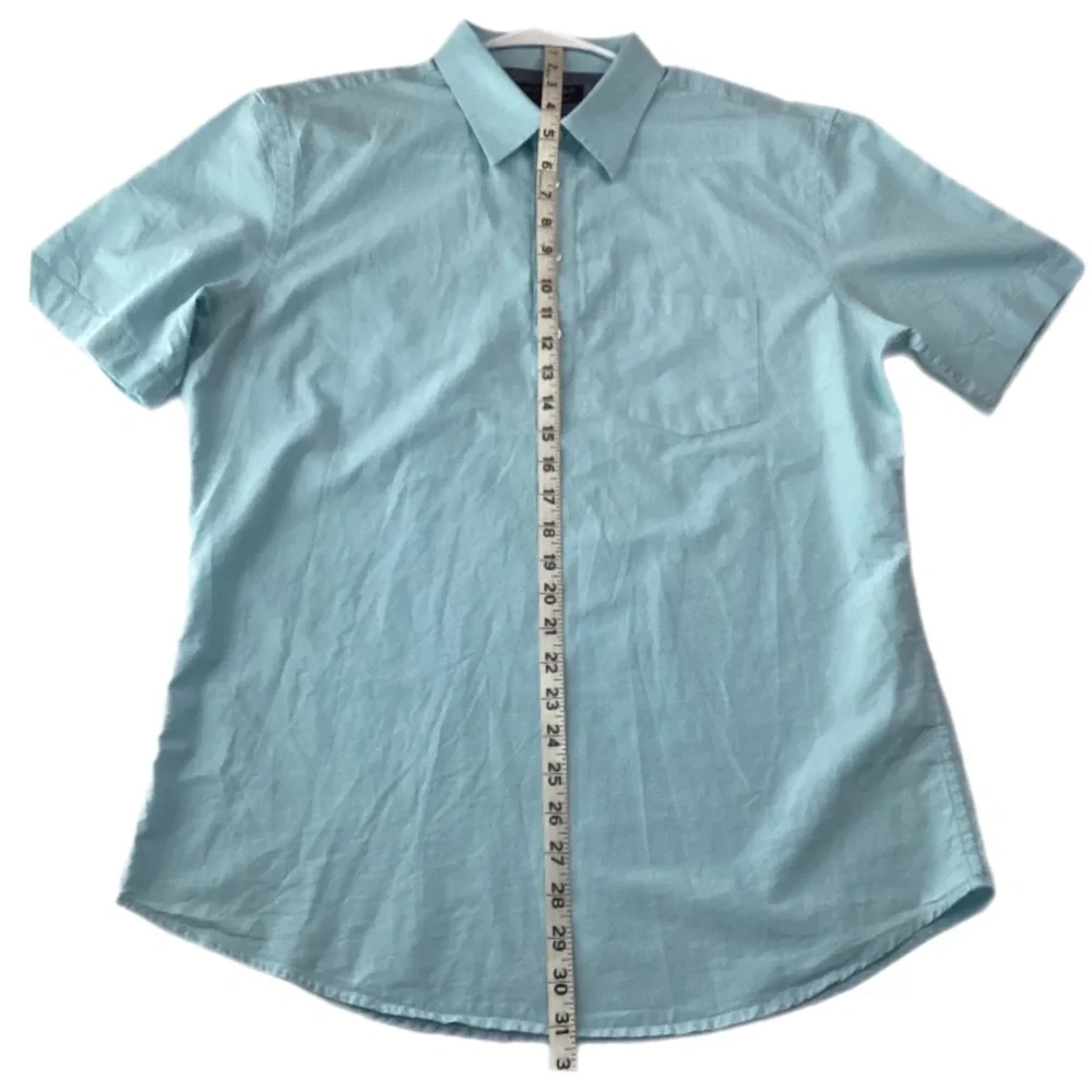 Banana Republic M 100% Cotton Cascade Blue Soft Wash Standard Fit Medium